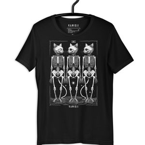 猫タロットカードシャツ ウィアードコア グランジ 衣類 ダーク 美学 魔女 Tシャツ ゴシック 衣類 ユニセックス 2XL 3XL 4XL 5XL