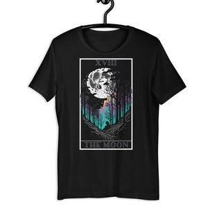 Camisa Tarot, La Luna, Ropa Gótica Pastel, Estética Retro Bruja, Arte Pop Neón, Ropa Alt Bruja, Estética Trippy