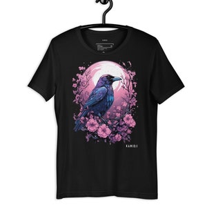 Crow Shirt, Pastel Goth Clothing, Witchy Tshirt, Dark Cottagecore, Gothic Clothes, Raven Art 2XL 3XL 4XL 5XL