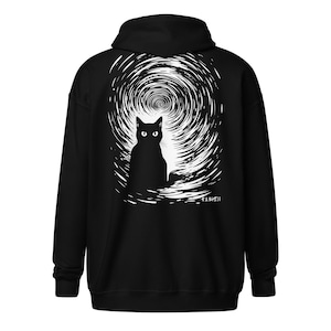 Black Cat Zip up Hoodie Gothic Clothes Witch Aesthetic Retro Lofi Horror UNISEX 2XL 3XL 4XL 5XL Etsy