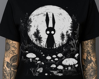Creepy Bunny Shirt, Trippy Weirdcore Tshirt, Alternative Clothing, Unisex Gothic Clothes, KAMIOJI