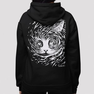 Cat Zip Up Hoodie, Psychedelic Cheshire Cat, Aesthetic Hoodie, Pastel Goth Clothing, UNISEX 2XL 3XL 4XL 5XL Plus Sizes