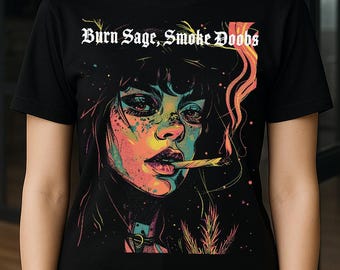 Grunge Witch Tshirt: Witchy Stoner Girl Shirt, Alternative Streetwear Clothing