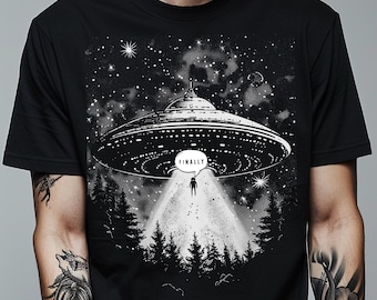 UFO Abduction Shirt: Alien Spaceship T-Shirt, Alternative Clothing