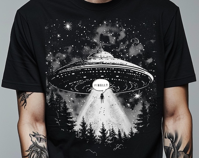 UFO Abduction Shirt: Alien Spaceship T-Shirt, Alternative Clothing