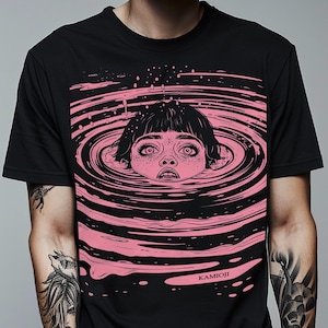 Trippy Anime Shirt: Retro Horror Tshirt, Weirdcore Grunge Streetwear image 1