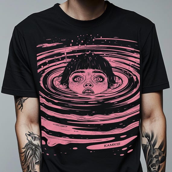 Trippy Anime Shirt: Retro Horror Tshirt, Weirdcore Grunge Streetwear