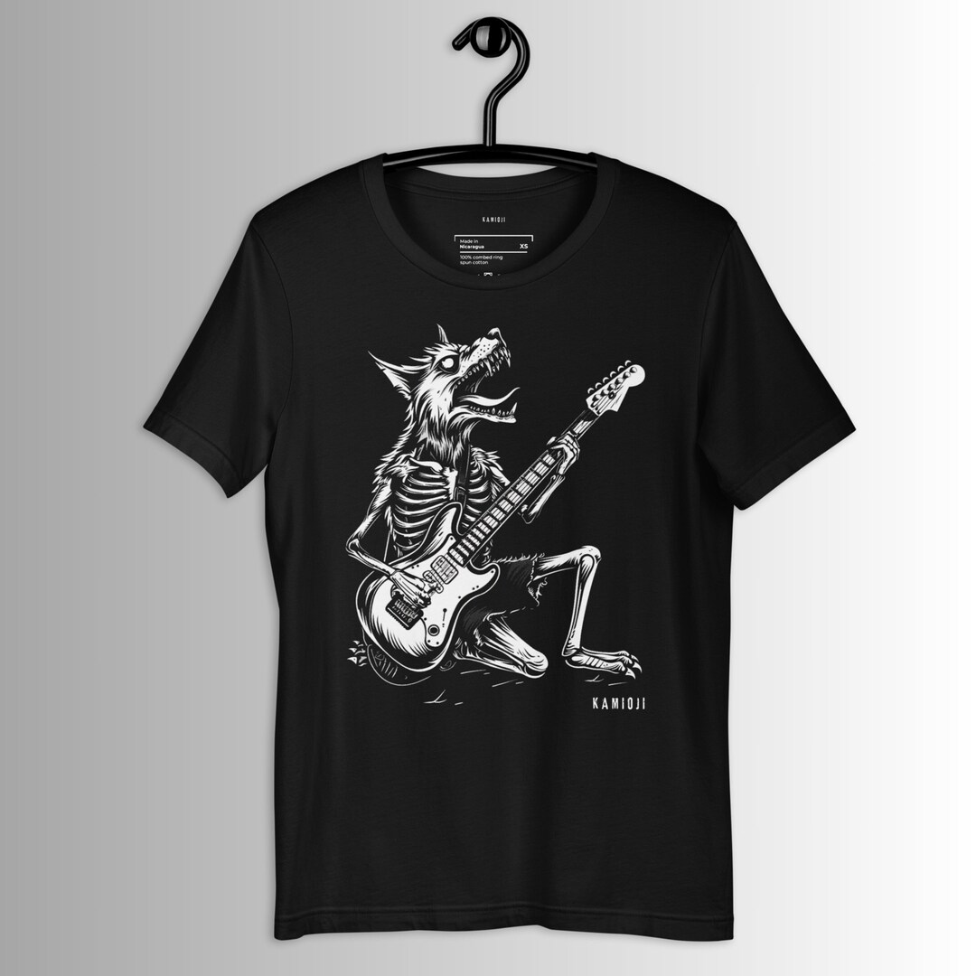 Guitar Wolf Shirt Heavy Metal Lover Tshirt Alt Clothing Music T Shirt
