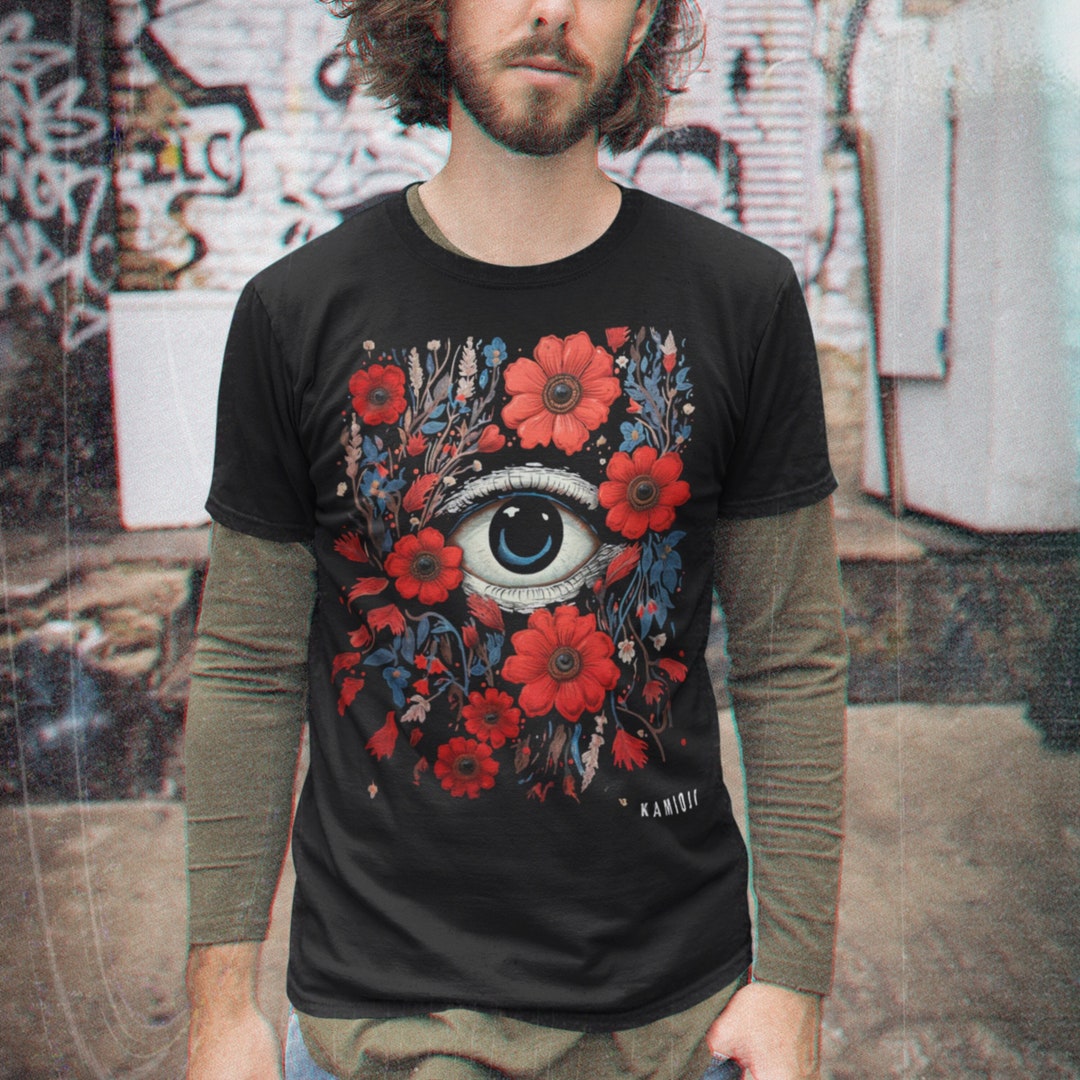 Botanical Eye T-shirt Alt Goth Clothing Weirdcore Shirt Gothic Clothes ...
