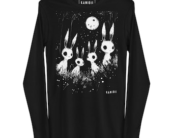 Weird Bunny Long Sleeve Shirt Creepy Cute Weirdcore Gothic Clothes Dark Cottagecore Alternative Clothing UNISEX