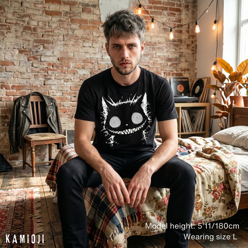 Unisex Cheshire cat tshirt