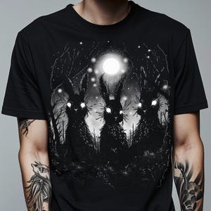 Creepy Bunny Tshirt: Celestial Horror Rabbit Shirt, Weirdcore Gothic Clothes, UNISEX Alternative Clothing