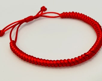 ハンドメイド 赤い紐のブレスレット 幸運の赤い紐ブレスレット メンズ レディース ハンドメイド編み込み