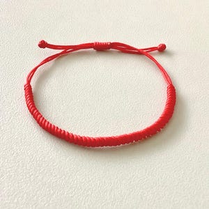 Handmade Lucky Red String Bracelets For Women & Men. Adjustable/2 types:thin/thick
