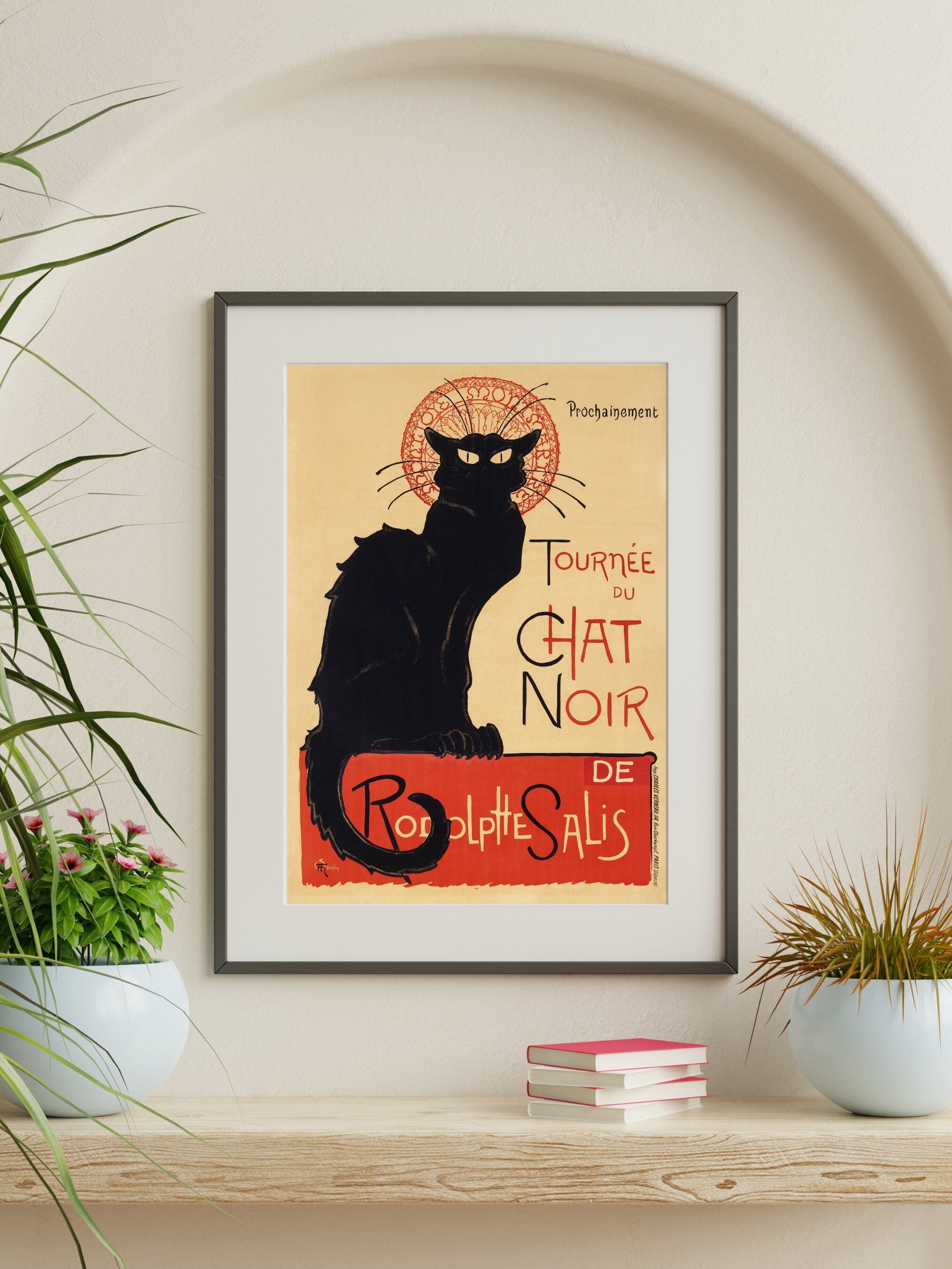 【CAT】 vintage poster Le Chat Noir Poster - Vintage Black Cat Art Print by