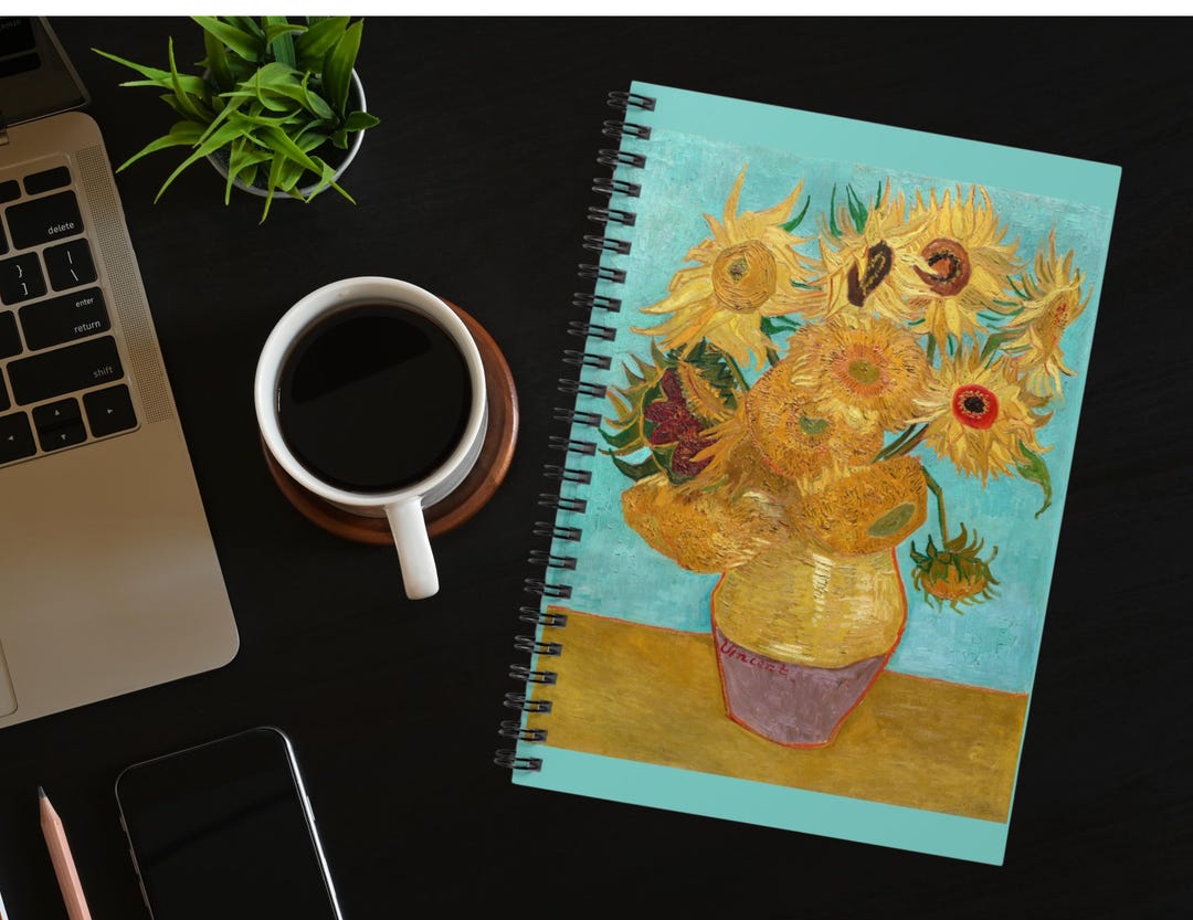 Van Gogh Sunflowers Notebook: Vintage Floral Journal, Art Lover Gift - Etsy