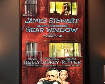 Impression d'affiche de film de la fenêtre arrière de 1954 - Art mural Hitchcock