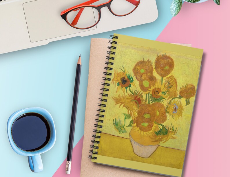 Van Gogh Sunflowers Notebook: Vintage Floral Art History Journal - Etsy ...