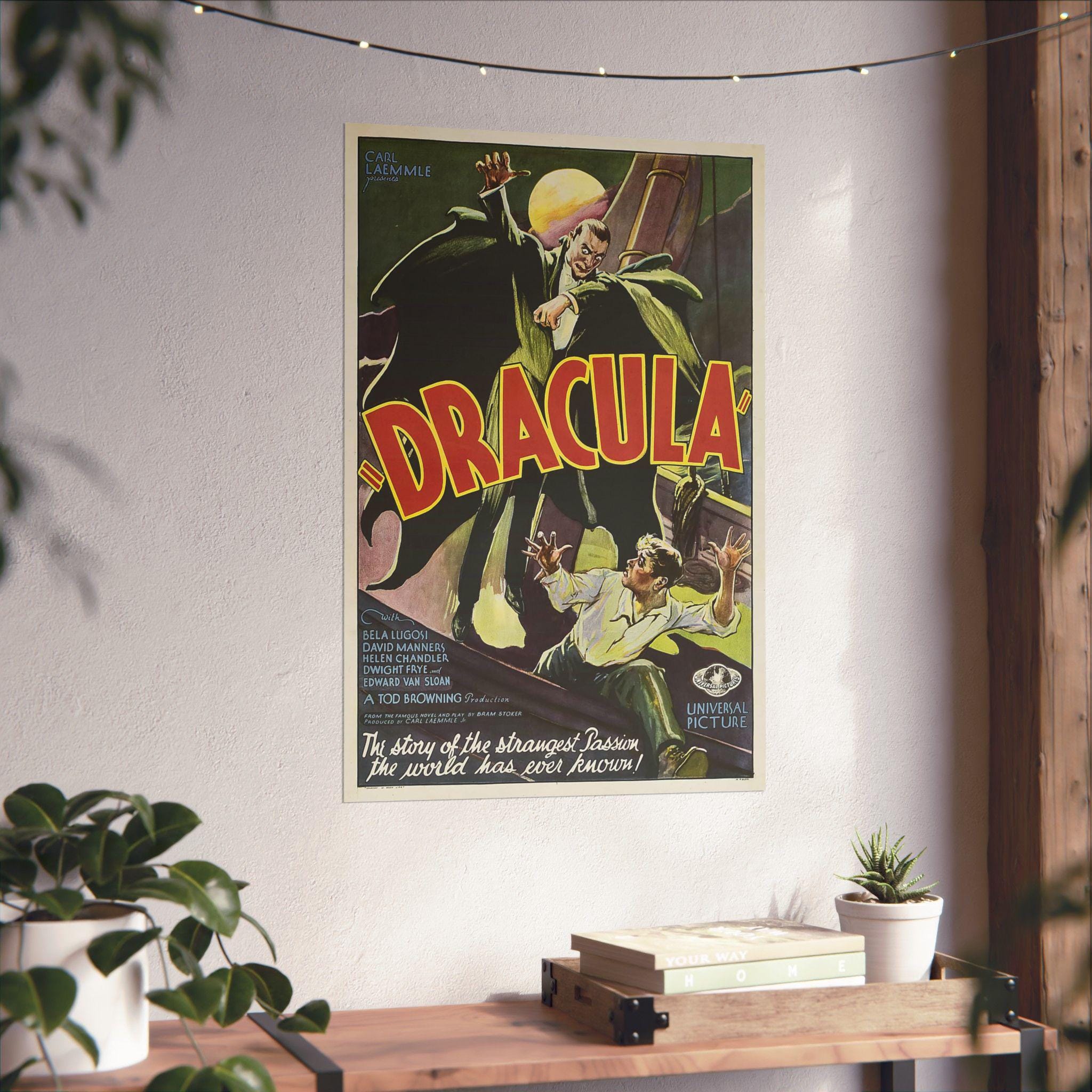 Dracula 1931 Movie Poster Print - Vintage Horror Wall Art - Etsy