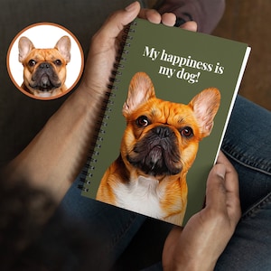 Dog This is fine meme pocket Notebook, custom, hardcover, handmade
