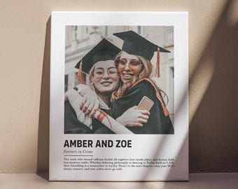 Impresión fotográfica de graduación personalizada: regalo de recuerdo para graduados