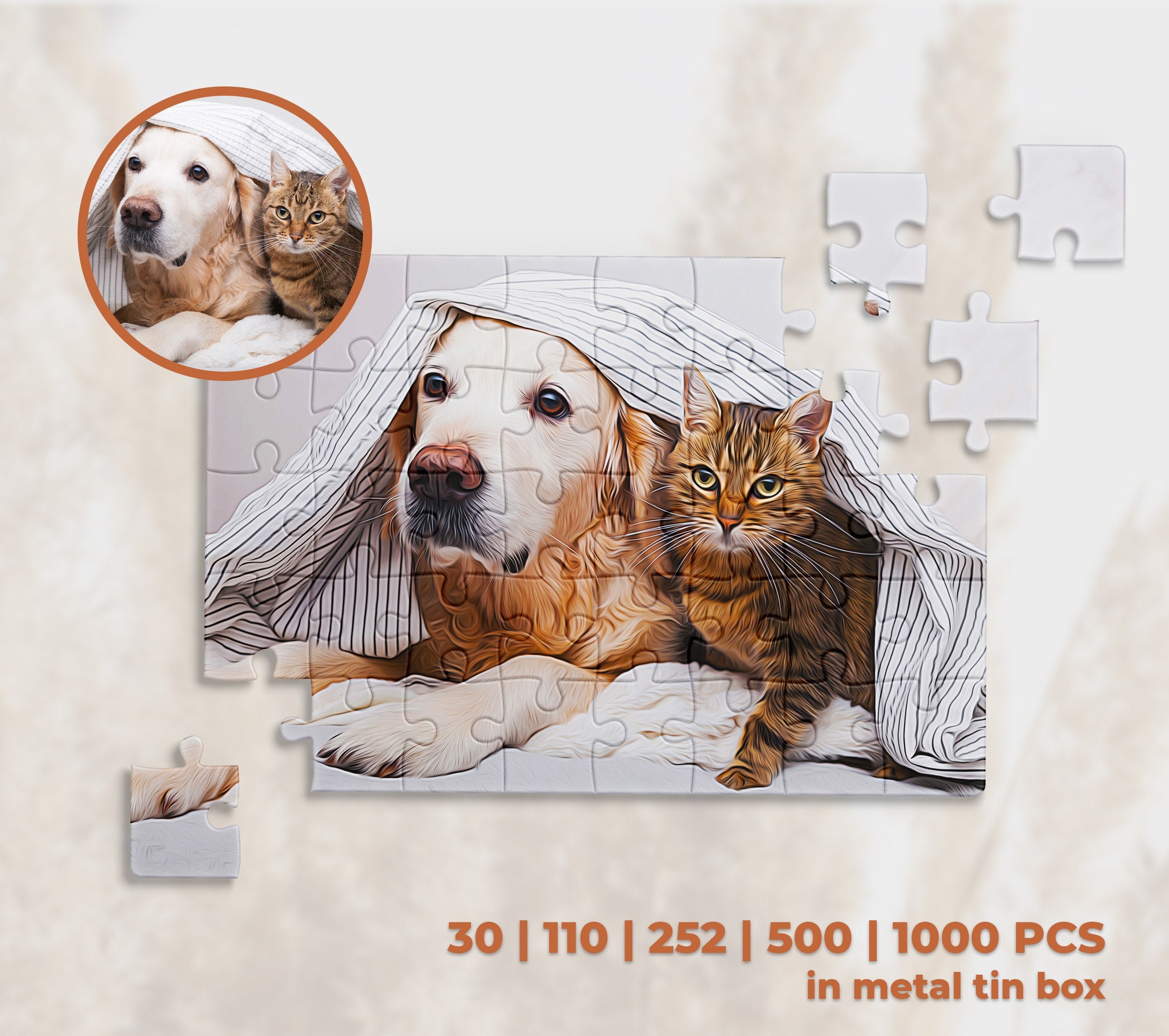 1000 Piece Puzzle, Rescue Dogs