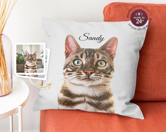 Almohada personalizada con foto de mascota: regalo conmemorativo personalizado para perro, gato o conejo