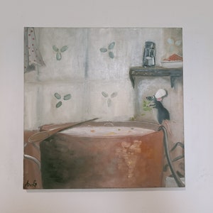 Olieverfschilderij op doek - The Cook Mouse