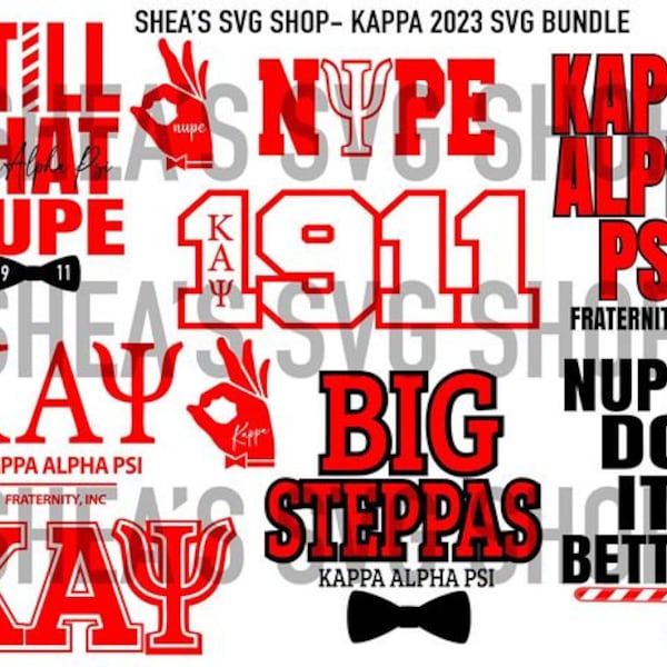 Kappa Svg Bundle • Fraternité • Frat • Journée des Fondateurs • Fichiers numériques • Nupes • Conceptions de T-Shirt • Sublimation • Cricut • Silhouette