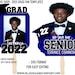 2022 Grad Fan templates, svg, png, cricut, silhouette, print and cut, cut files, graduation fans, grad fans 