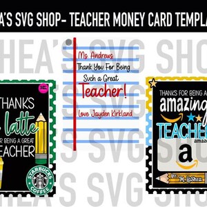 Teacher Money Card Templates Bundle, Money Card Holders, Template ...