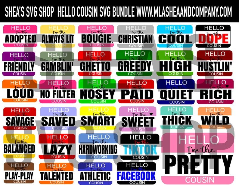 Hello Cousin SVG Bundle Cousins Digital Design Cousins - Etsy UK