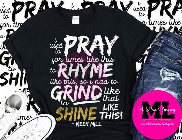 Free Meek Mill T Shirt Mens Sz Small Hip Hop Rap Music Graphic Tee T-Shirt  Tshir