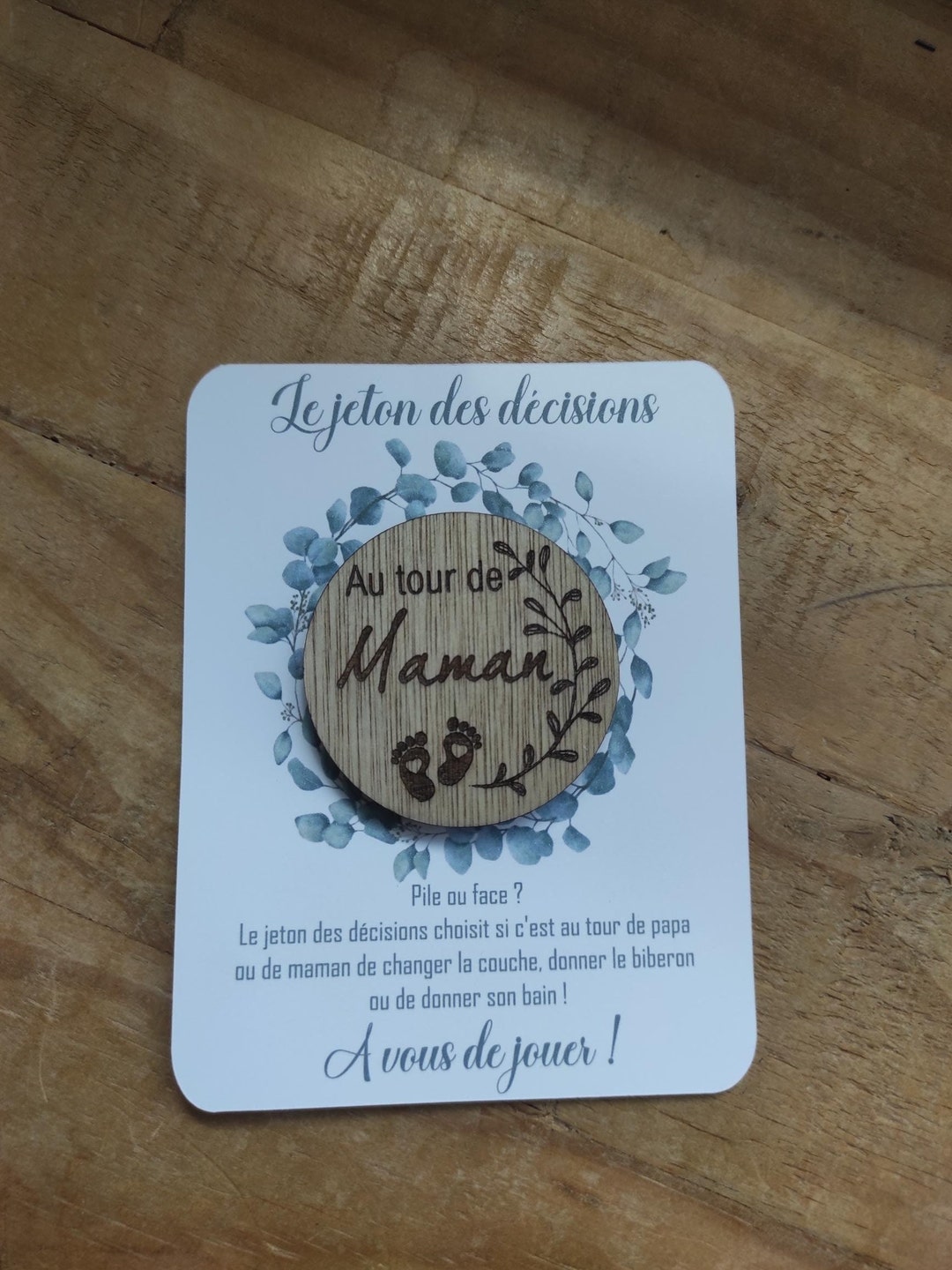 Le jeton des décisions en bois - Etsy France
