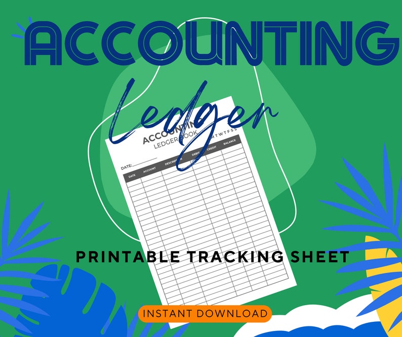 Accounting Ledger Pdf Printable - Etsy