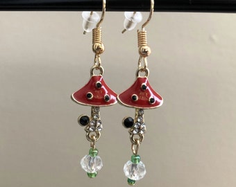 Pendientes de setas hechos a mano