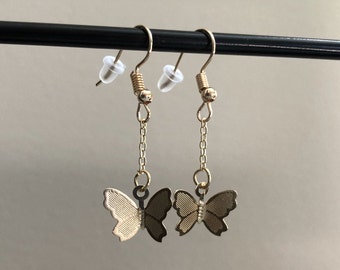 Handmade Butterfly Earrings - Silver or Gold