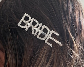 Bride Hair Slide, Bride Hair Accessory, Sparkly Hair Slide, Bride Hair Pin, Diamante Bride Hair Slide, Hen Party Hair Slide, Bride Gift