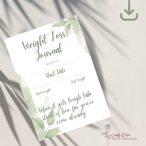 Print at Home Weight Loss Journal