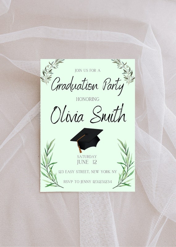 Graduation Party Invitation Etsy