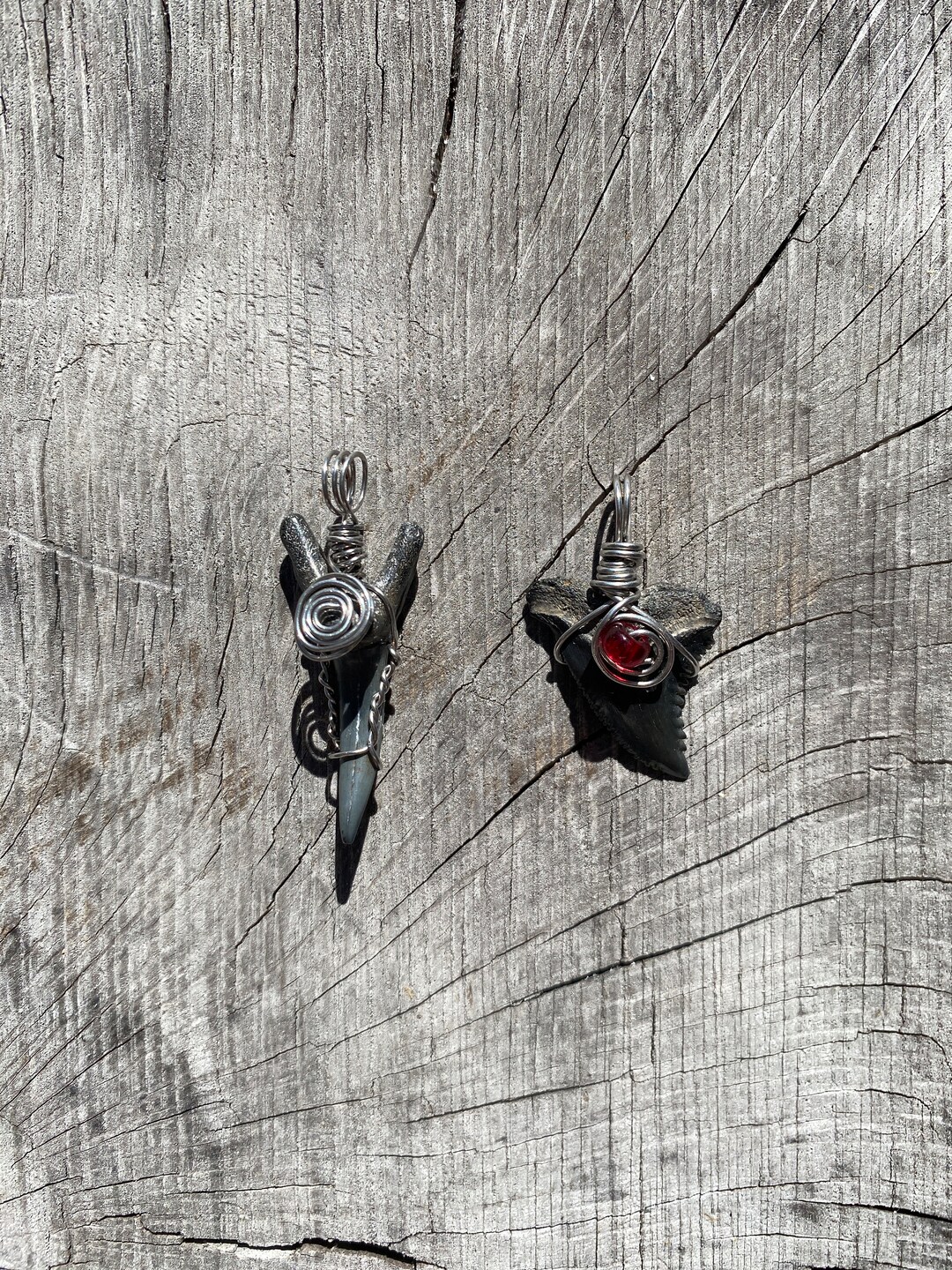 Sharks Tooth Necklace, Beach Jewelry, Florida Jewelry, Wire Wrapped