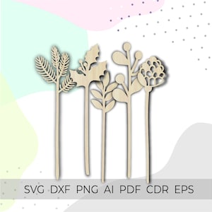 galhos de natal svg, flores de madeira compensada svg, buquê de flores de madeira, arquivos svg para glowforge, folhas de inverno svg