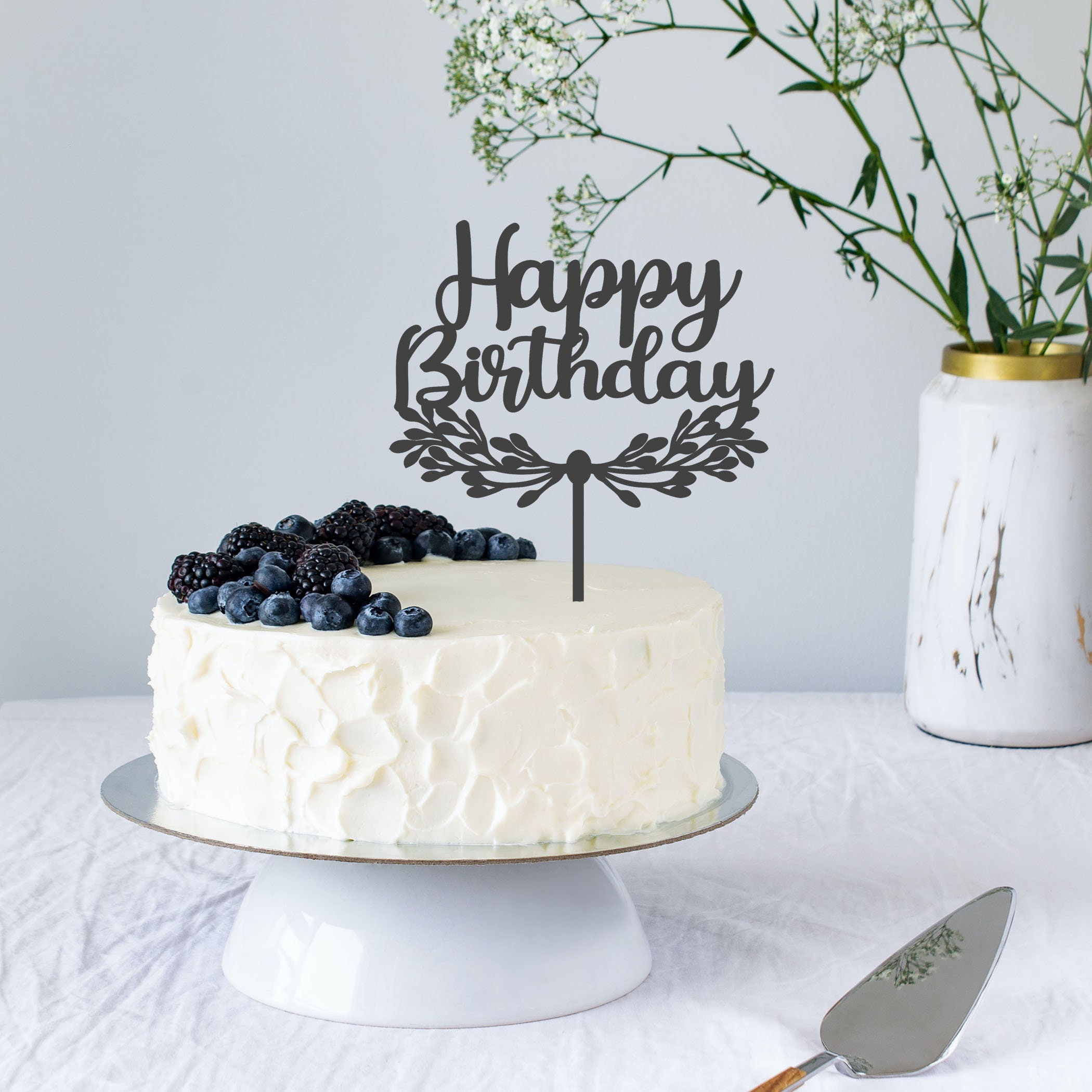 Happy Birthday Svg Cake Topper Svgcake Topper Cricut Cake | Etsy UK