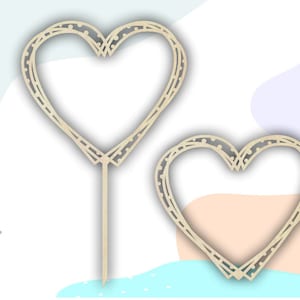 cake topper svg frame, heart frame svg, birthday cake topper cut file, wedding frame svg, file for cricut, floral wreaths svg, leaf frame