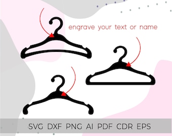 wedding hanger laser cut, baby hanger svg, clothes hanger svg, hanger glowforge, hanger cut file, hanger template, hangers decorations, dxf