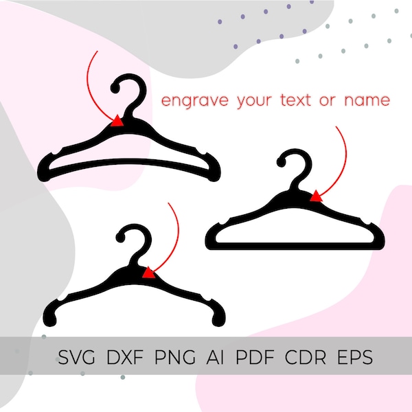 wedding hanger laser cut, baby hanger svg, clothes hanger svg, hanger glowforge, hanger cut file, hanger template, hangers decorations, dxf