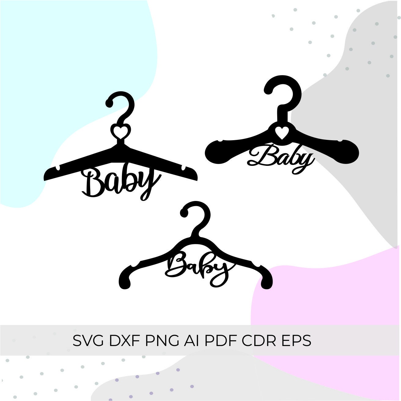 Adjustable Baby Clothes Hanger (for Baby Room) + 4pcs Stackable Baby Hangers  (for Newborns And Infants Wardrobe) + Boy & Girl Bottom Hangers (in Pink)