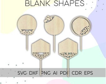 blank cake topper shape, boho birthday topper svg, svg files for cricut, blank circle toppers, wedding cake topper svg, laser cut