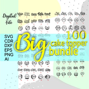 alles Gute zum Geburtstag Tortenstecker svg bündel, Tortenstecker Cricut , Lasercut-Dateien, Cricut SVG-Dateien, alles Gute zum Geburtstag svg