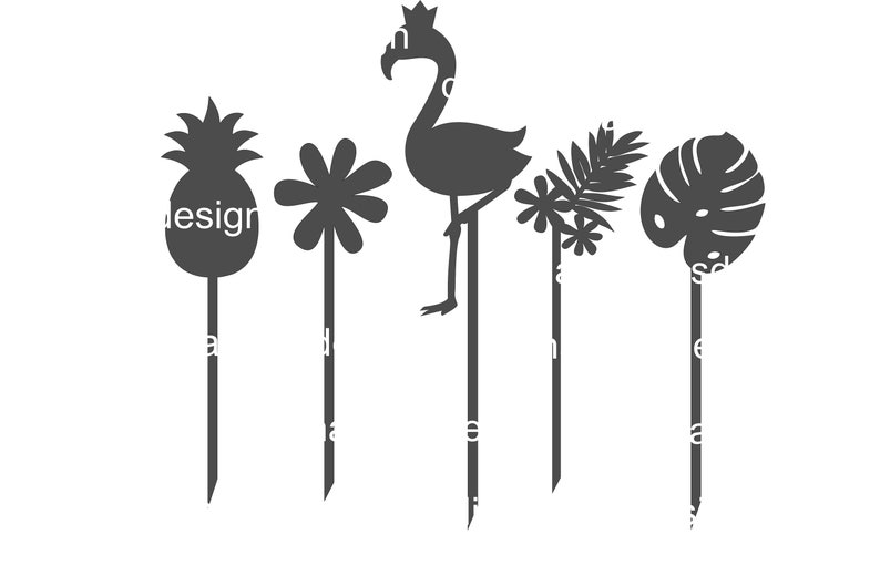 Flamingo Cake Topper Svg Personalized Happy Birthday Svg Etsy